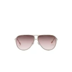 Isabel Marant Haylo Aviator Sunglasses in Palladium Pink and Burgundy Shaded | Women | Coveti