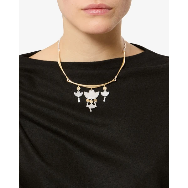 Isabel Marant Heija Choker in Silver and Gold | Necklace | Coveti