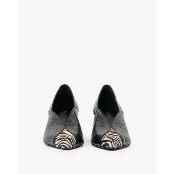 Isabel Marant Ilou Pumps in Black and Zebra | Heels | Coveti