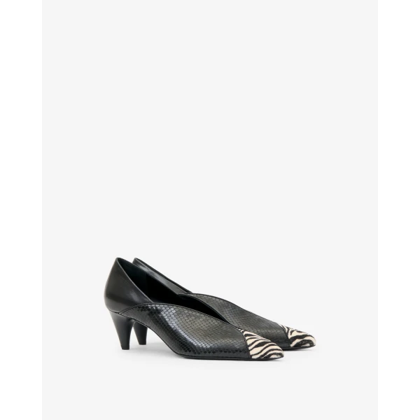 Isabel Marant Ilou Pumps in Black and Zebra | Heels | Coveti