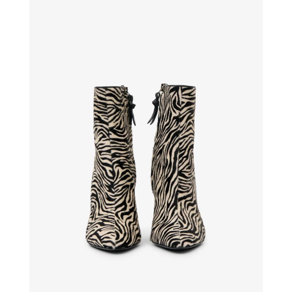 Isabel Marant Jany Low Ankle Boots in Zebra | Boots | Coveti