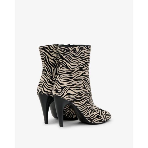 Isabel Marant Jany Low Ankle Boots in Zebra | Boots | Coveti