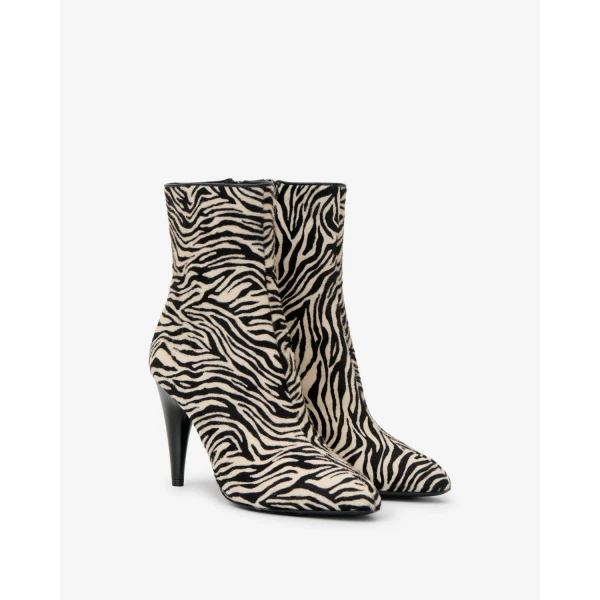 Isabel Marant Jany Low Ankle Boots in Zebra | Boots | Coveti