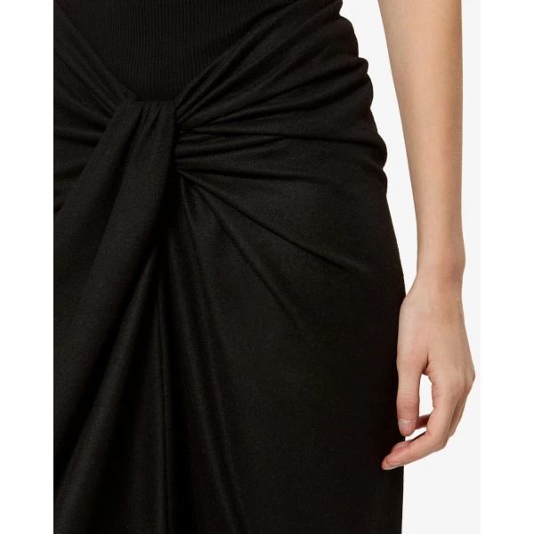 Isabel Marant Jeldia Skirt in Black | Midi Skirts | Coveti