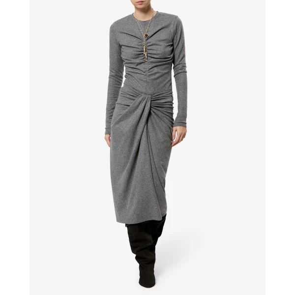 Isabel Marant Jeldia Skirt in Gray | Midi Skirts | Coveti