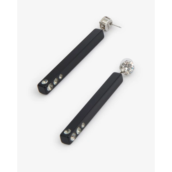 Isabel Marant Karlie Drop Earrings in Black and Silver | Earrings | Coveti
