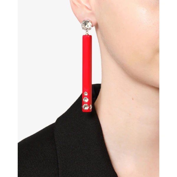 Isabel Marant Karlie Drop Earrings in Red and Silver | Earrings | Coveti