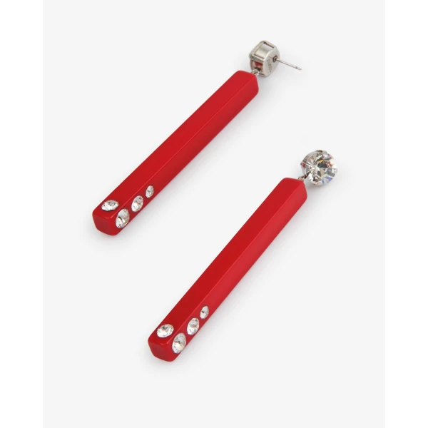 Isabel Marant Karlie Drop Earrings in Red and Silver | Earrings | Coveti