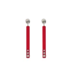 Isabel Marant Karlie Drop Earrings in Red and Silver | Women | Coveti
