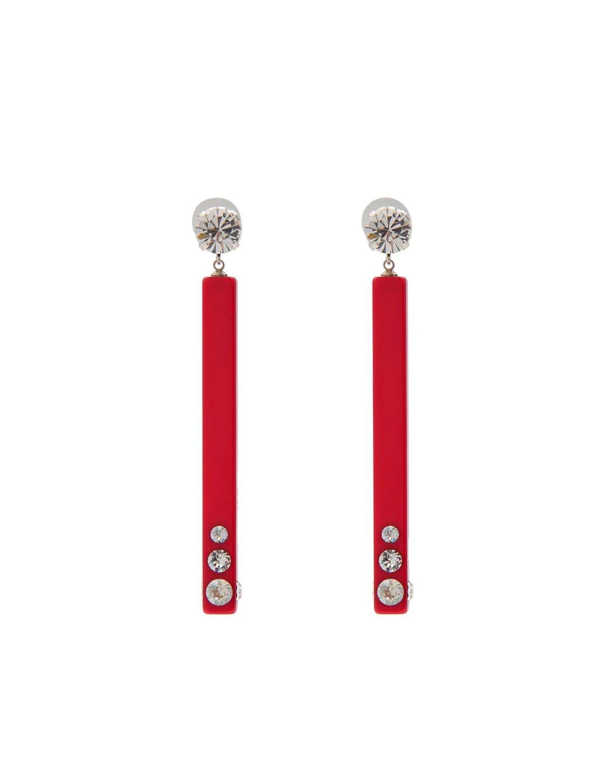 Isabel Marant Karlie Drop Earrings in Red and Silver Isabel Marant Karlie Drop Earrings in Red and Silver | Women | Coveti
