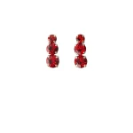 Isabel Marant Karlie Stud Earrings in Red and Silver | Women | Coveti