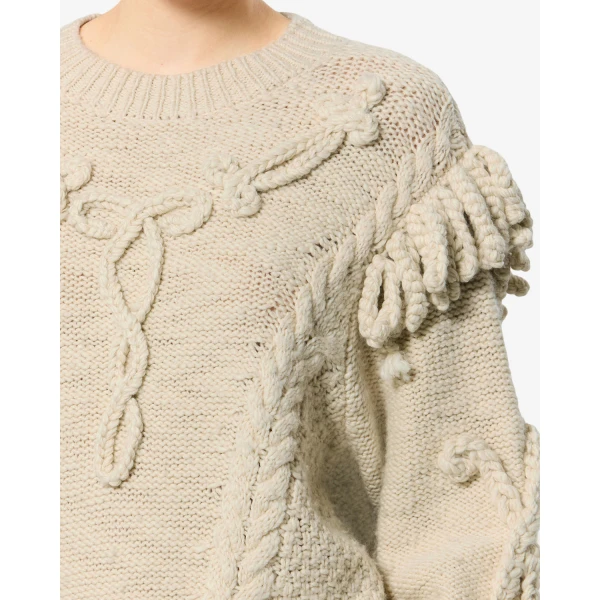 Isabel Marant Katria Wool Sweater in Ecru | Sweaters | Coveti