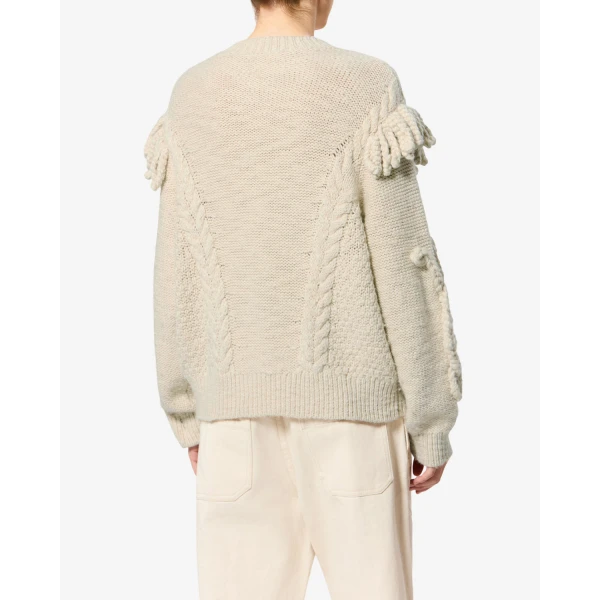 Isabel Marant Katria Wool Sweater in Ecru | Sweaters | Coveti