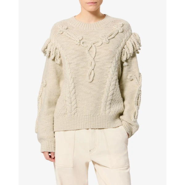 Isabel Marant Katria Wool Sweater in Ecru | Sweaters | Coveti