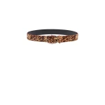Isabel Marant Lapae Leather Belt in Leopard and Palladium | Women | Coveti