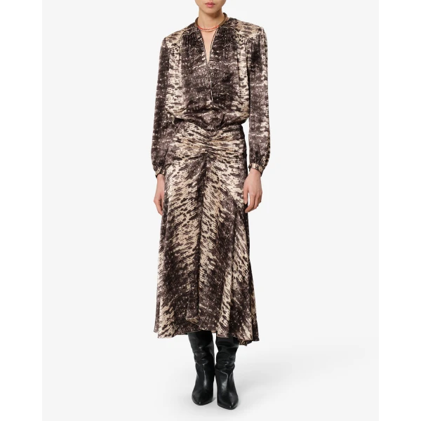 Isabel Marant Laraya Silk Blouse in Beige | Blouse | Coveti