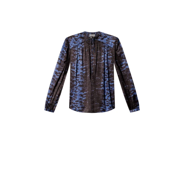 Laraya Silk Blouse in Midnight