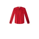 Isabel Marant Laraya Silk Blouse in Red | Women | Coveti