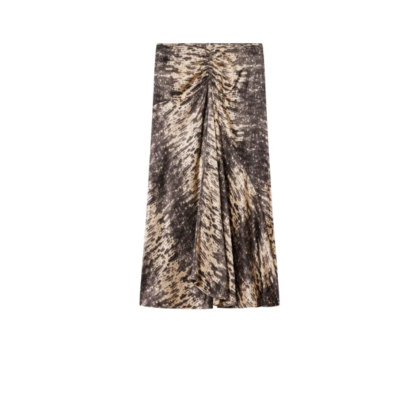 Laren Silk Skirt in Beige