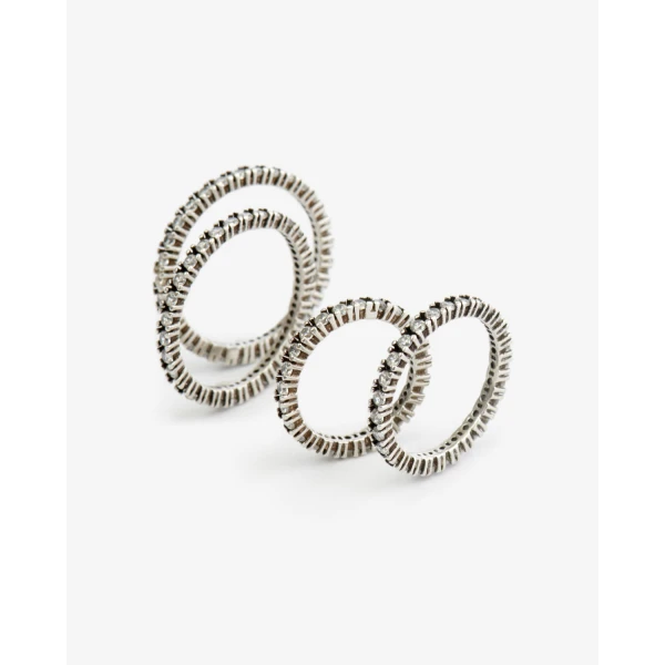 Isabel Marant Lauren Ring Set in Silver | Rings | Coveti