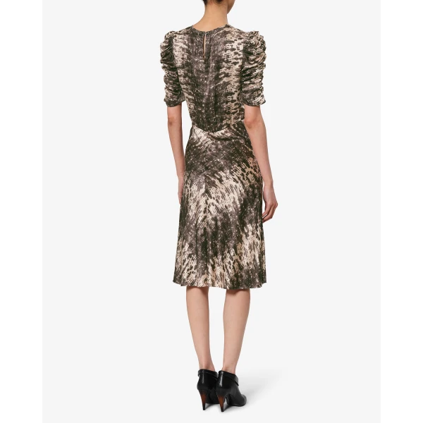 Isabel Marant Lemila Silk Dress in Beige | Mini Dresses | Coveti
