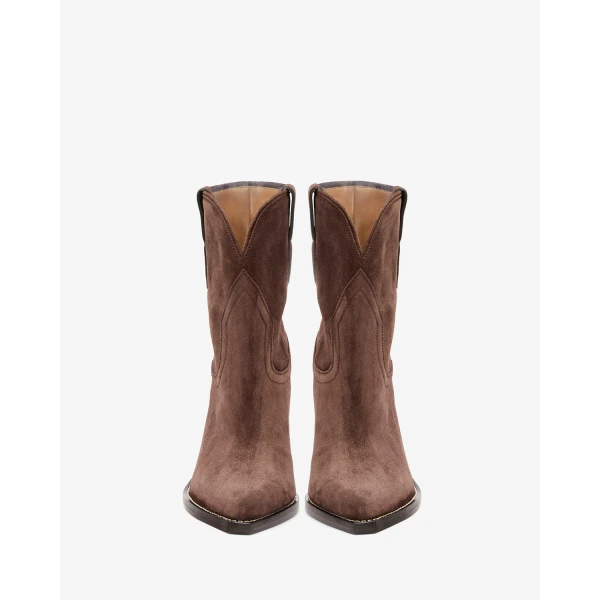 Isabel Marant Leyane Ankle Boots in Chocolate | Boots | Coveti
