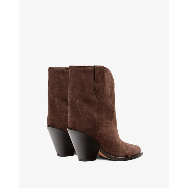 Isabel Marant Leyane Ankle Boots in Chocolate | Boots | Coveti