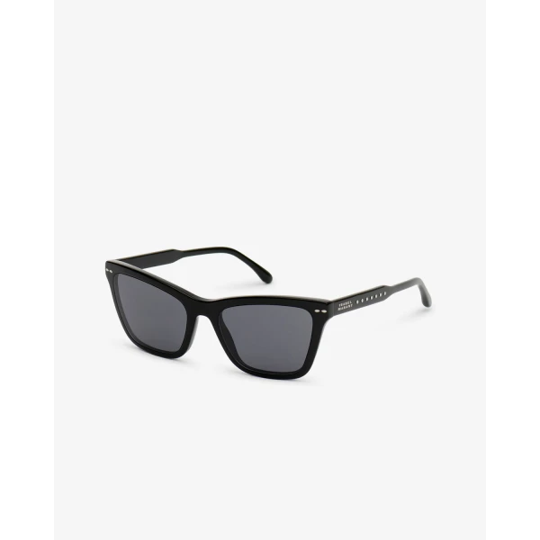 Isabel Marant Leyna Sunglasses in Black Palladium and Gray | Sunglasses | Coveti