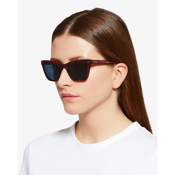 Isabel Marant Leyna Sunglasses in Marble Red and Blue | Sunglasses | Coveti