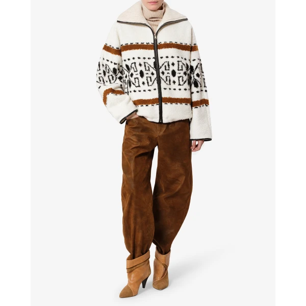 Isabel Marant Lijka Fleece Jacket in Ecru | Jackets | Coveti
