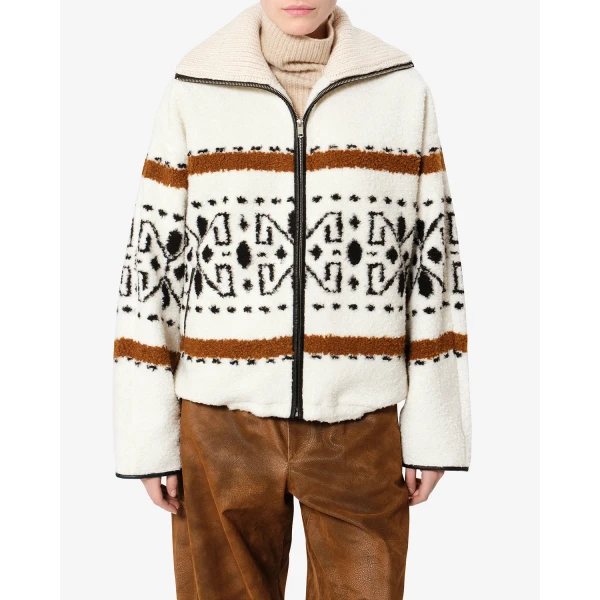Isabel Marant Lijka Fleece Jacket in Ecru | Jackets | Coveti