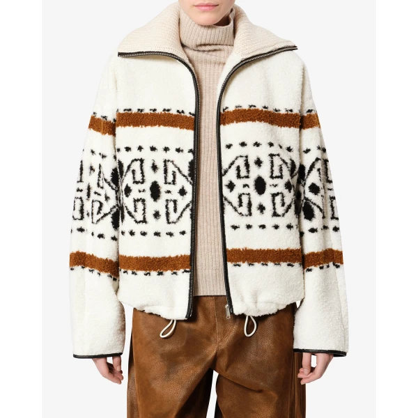 Isabel Marant Lijka Fleece Jacket in Ecru | Jackets | Coveti
