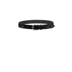 Isabel Marant Liliana Leather Belt in Black and Silver | Women | Coveti