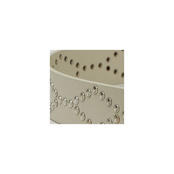 Isabel Marant Liliana Leather Belt in Chalk and Silver | Belts | Coveti