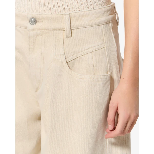 Isabel Marant Lisha Jeans in Beige | Denim | Coveti