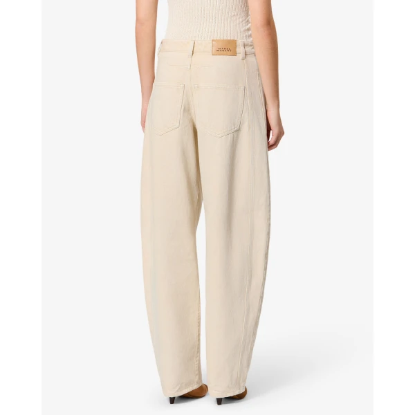 Isabel Marant Lisha Jeans in Beige | Denim | Coveti
