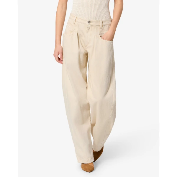 Isabel Marant Lisha Jeans in Beige | Denim | Coveti