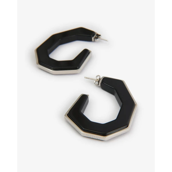 Isabel Marant Liu Earrings in Black and Silver | Earrings | Coveti