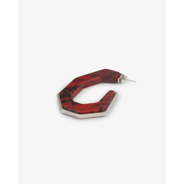 Isabel Marant Liu Earrings in Red and Silver | Earrings | Coveti