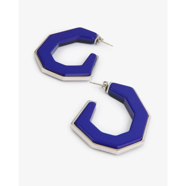 Isabel Marant Liu Earrings in Royal Blue and Silver | Earrings | Coveti