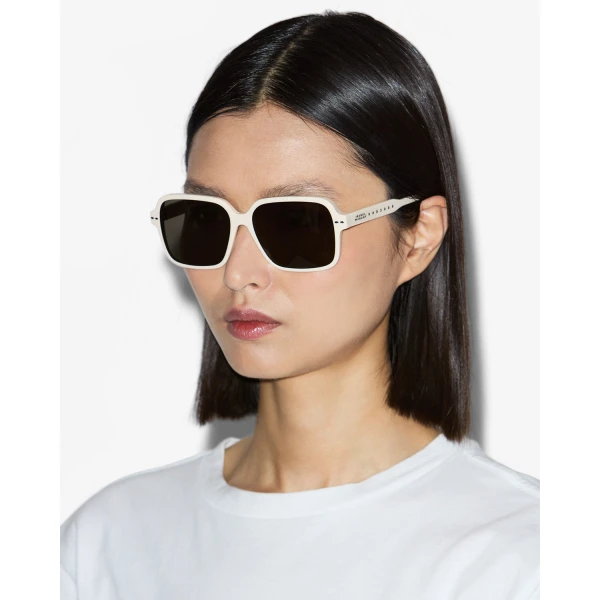 Isabel Marant Loelia Sunglasses in Beige and Grey | Sunglasses | Coveti