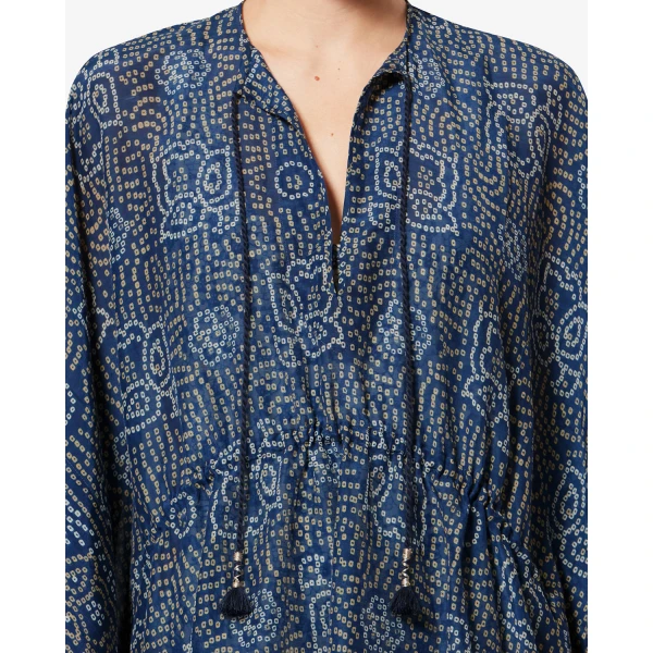 Isabel Marant Loreliz Kaftan in Blue | kaftan | Coveti