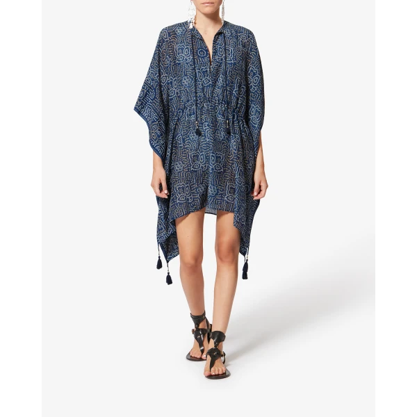 Isabel Marant Loreliz Kaftan in Blue | kaftan | Coveti