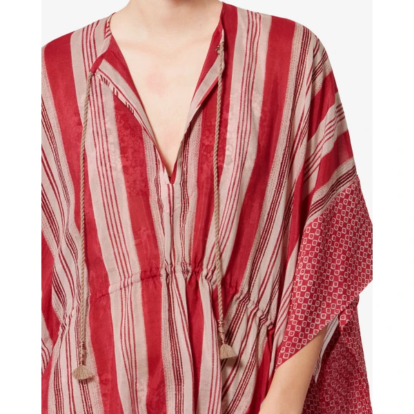 Isabel Marant Loreliz Kaftan in Red | kaftan | Coveti