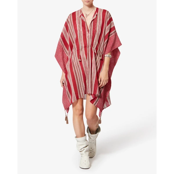 Isabel Marant Loreliz Kaftan in Red | kaftan | Coveti