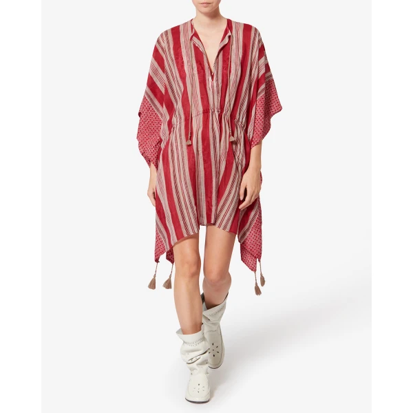 Isabel Marant Loreliz Kaftan in Red | kaftan | Coveti