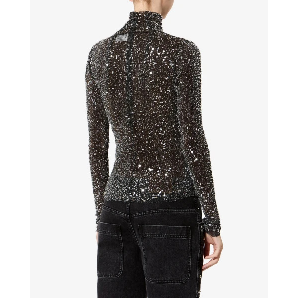 Isabel Marant Lou Top in Silver | Tops | Coveti