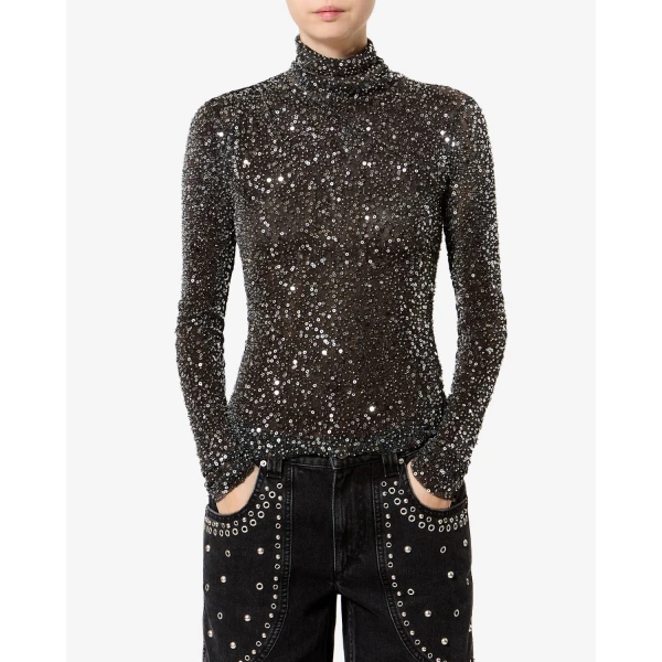 Isabel Marant Lou Top in Silver | Tops | Coveti