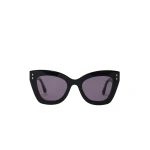 Isabel Marant Louny Cat-Eye Sunglasses in Black Palladium and Gray | Women | Coveti