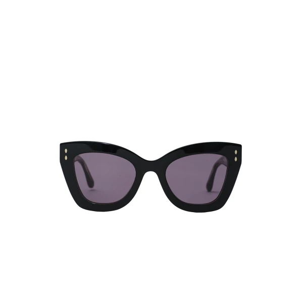 Isabel Marant Louny Cat-Eye Sunglasses in Black Palladium and Gray | Women | Coveti